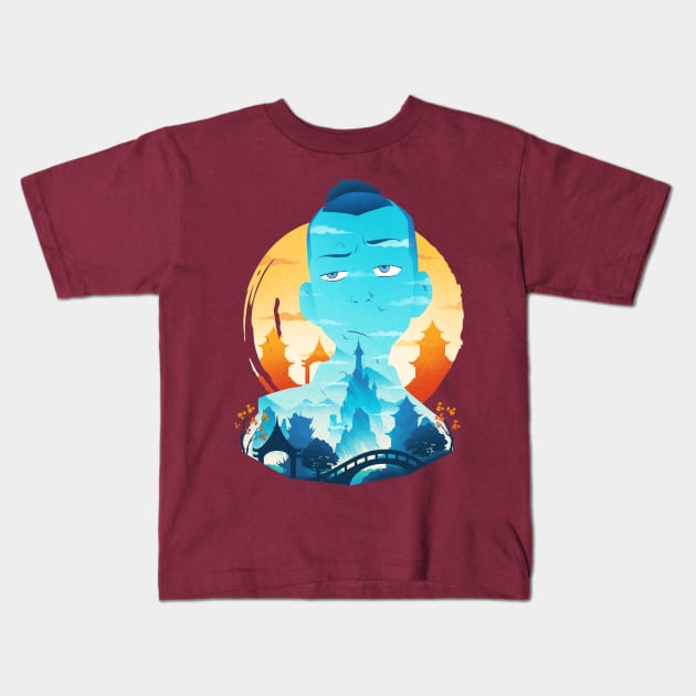 Warrior of the Water Tribe Kids T-Shirt by rioaditama